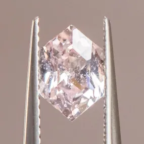 1.76CT ELONGATED HEXAGON SAPPHIRE, LIGHT PINK, 8.44X5.84X4.45MM, UNTREATED