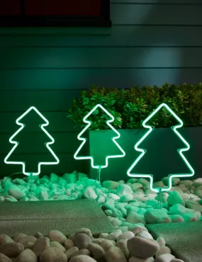 3pk Green Tree Pathfinder Neon Lights