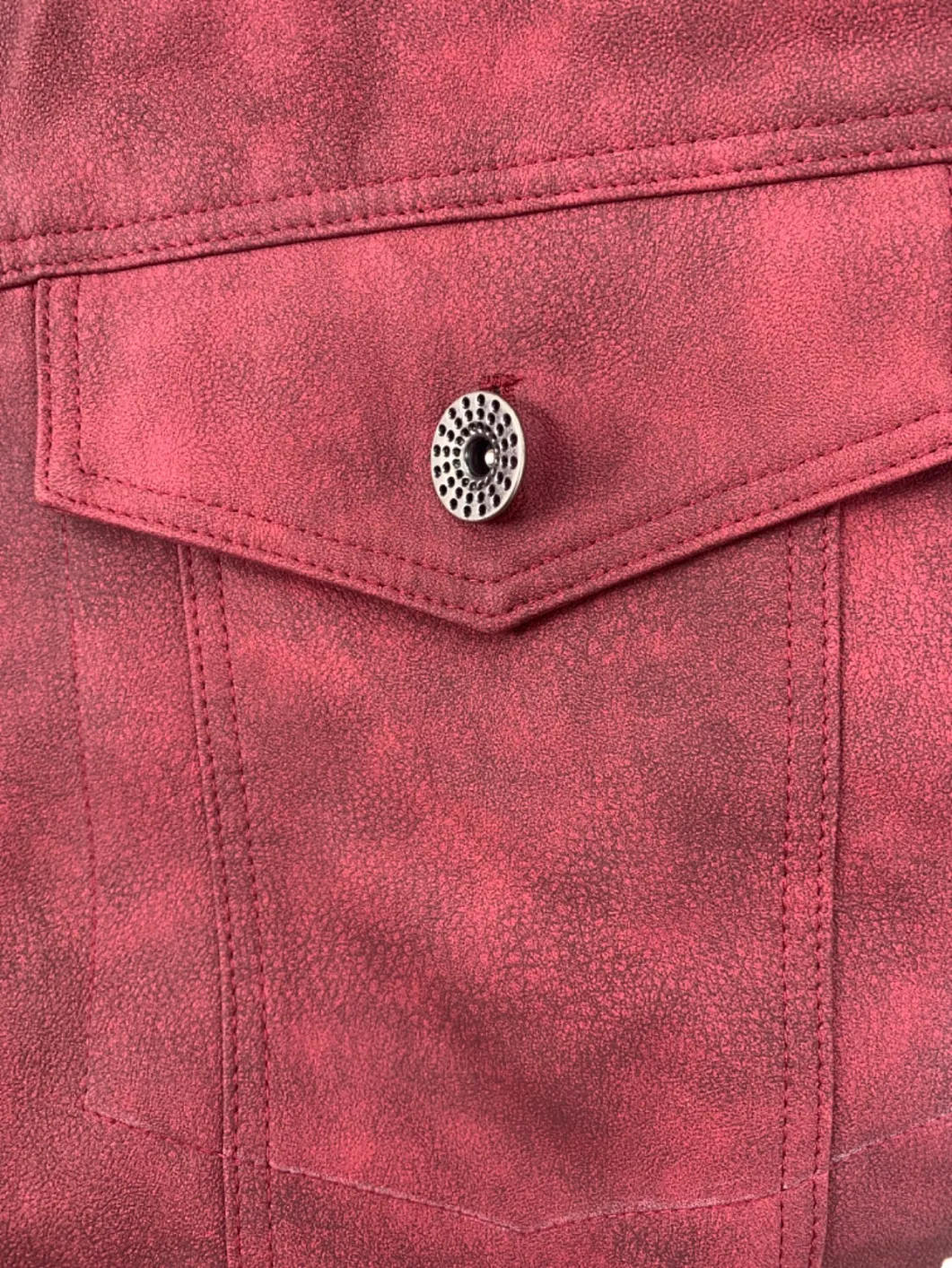 90's Product Red Faux Suede Jacket UK Size 12