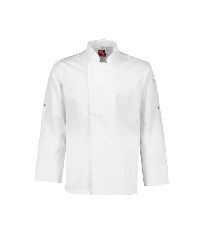 Alfresco Mens, Zip Front, L/S Vented Chef Jacket