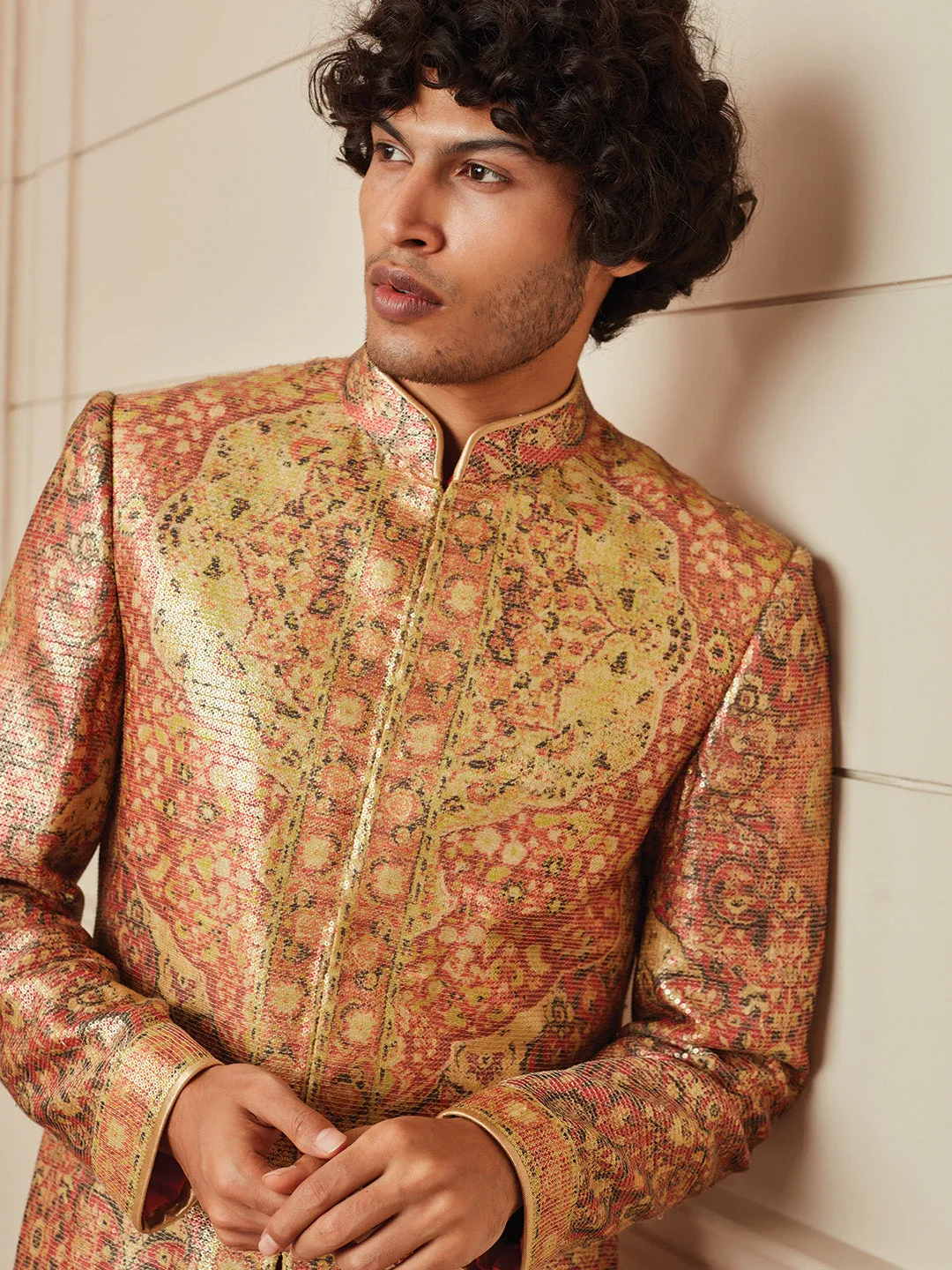 All Over Sequined Sherwani