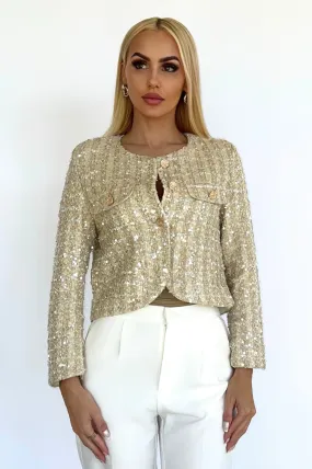 Ava Tweed Sequin Jacket