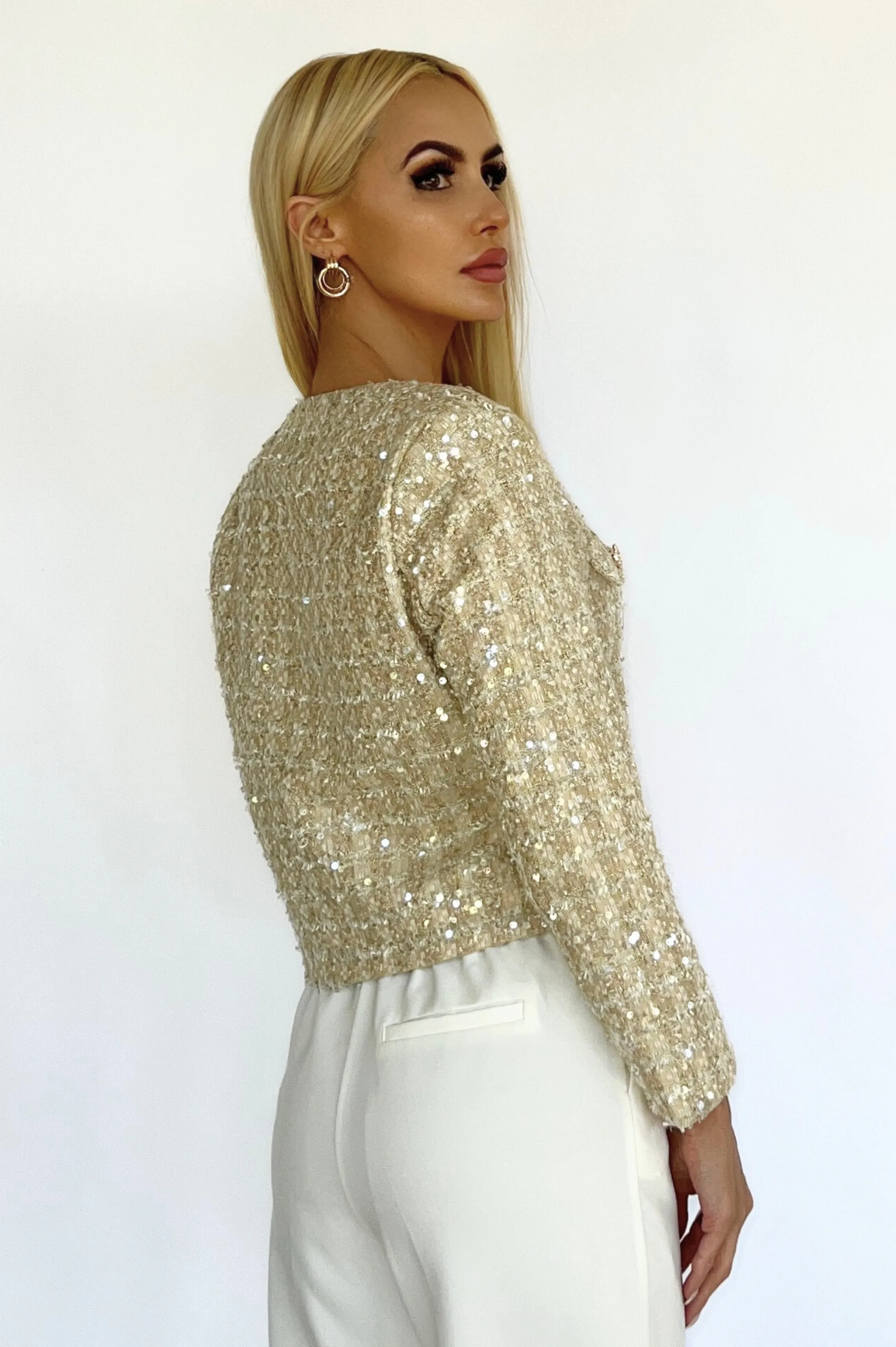 Ava Tweed Sequin Jacket