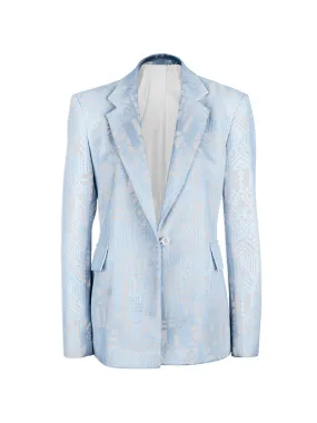 Blue Tribal Lace Blazer