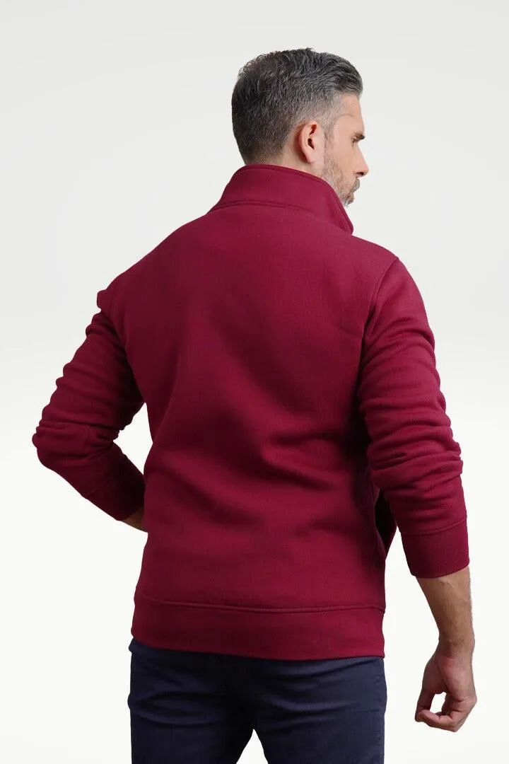 Bordeaux Standup Collar Jacket