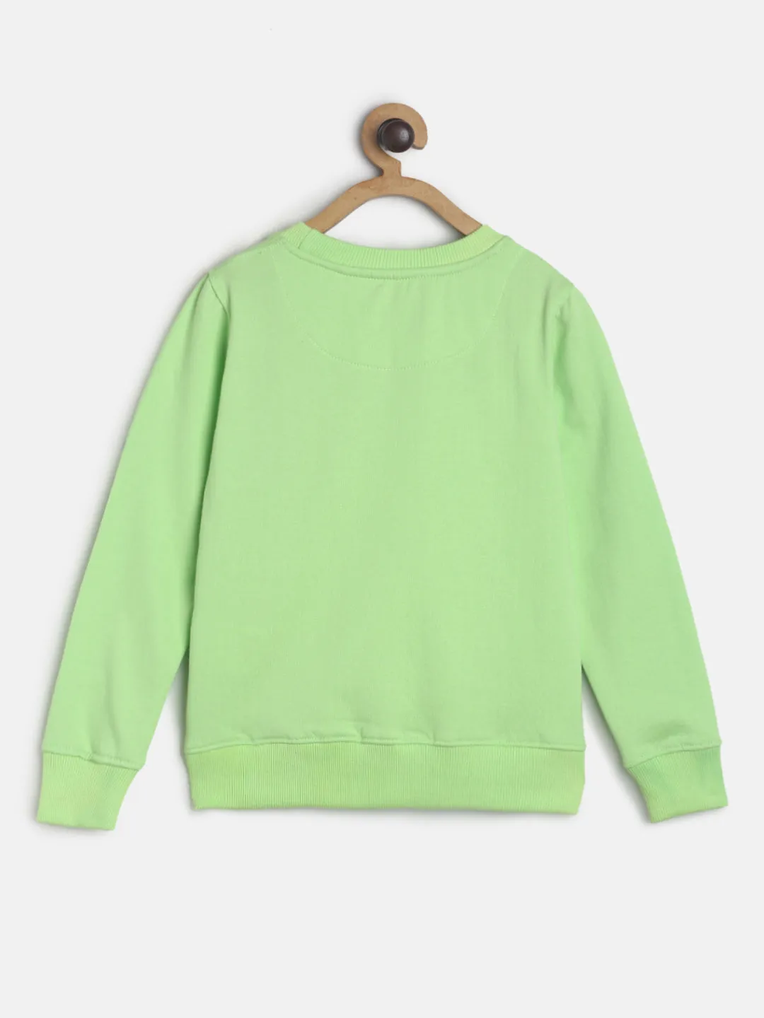 Boys Neon Green Cotton Sweatshirt