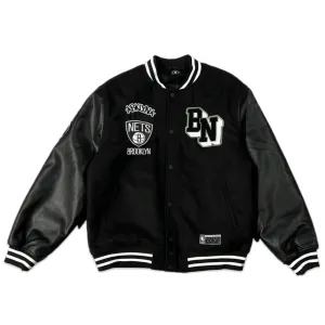 Brooklyn Nets Aberdeen Letterman NBA Essentials Jacket by Mitchell & Ness