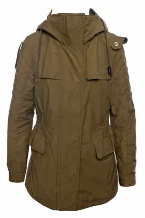 Burberry Brit Size 6 Cinchable Waist Thin Parka Jacket