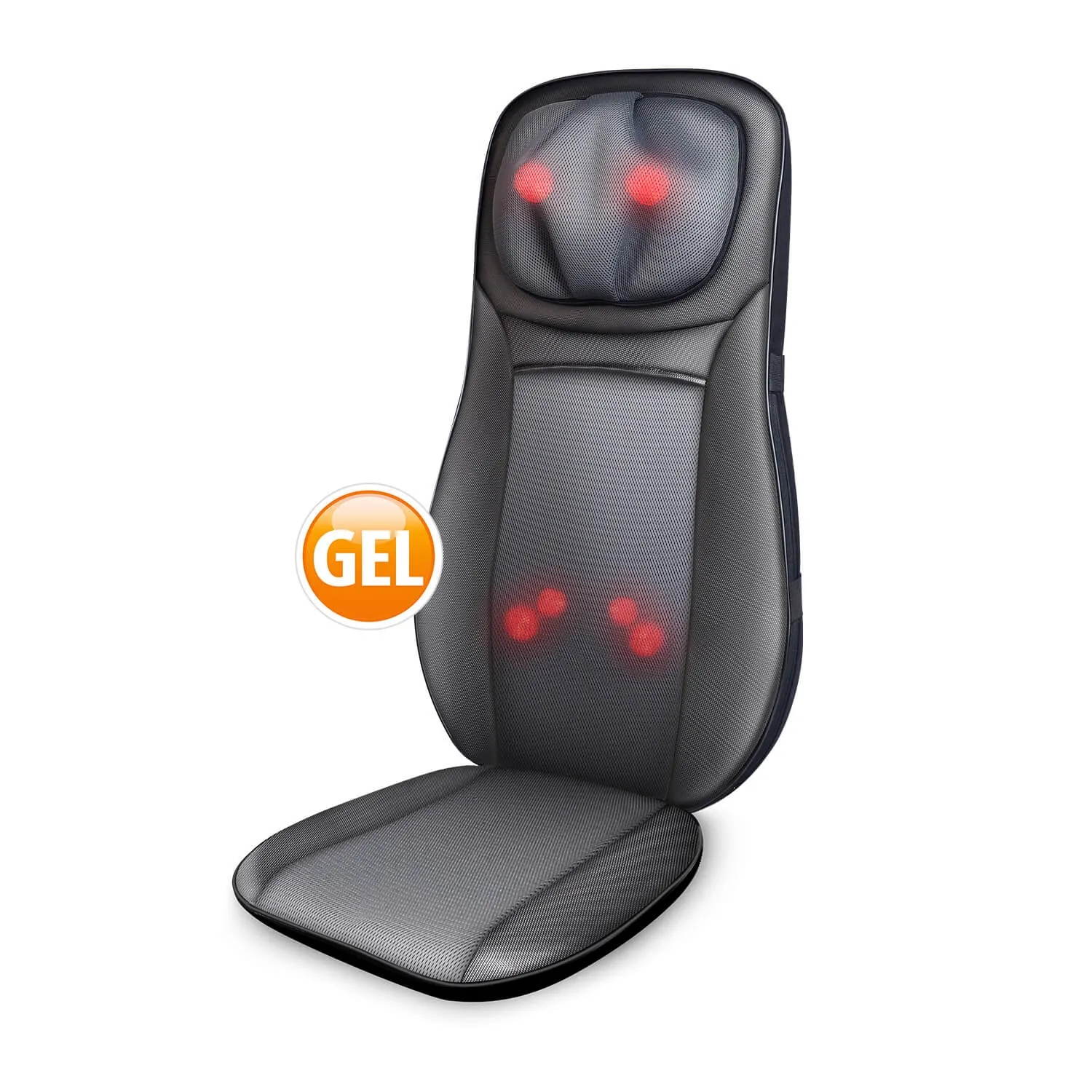 Certified Refurbished - Gel Neck & Back Full Back Massager with Shiatsu & Gel Nodes - 233G-USED