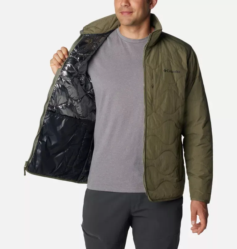 Columbia Mens Birchwood Water-Resistant Jacket with Multiple Pockets and Insulated Lining