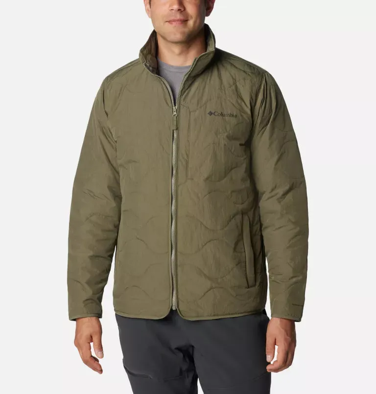 Columbia Mens Birchwood Water-Resistant Jacket with Multiple Pockets and Insulated Lining