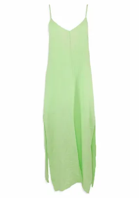 COTTON ARIA TANK DRESS (NEON GREEN) - STARK