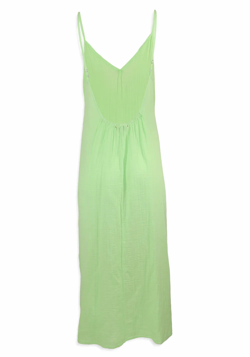 COTTON ARIA TANK DRESS (NEON GREEN) - STARK