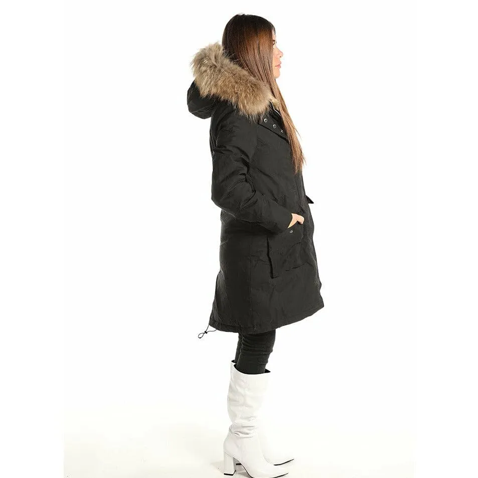 Damen Winter Coat mit Fur