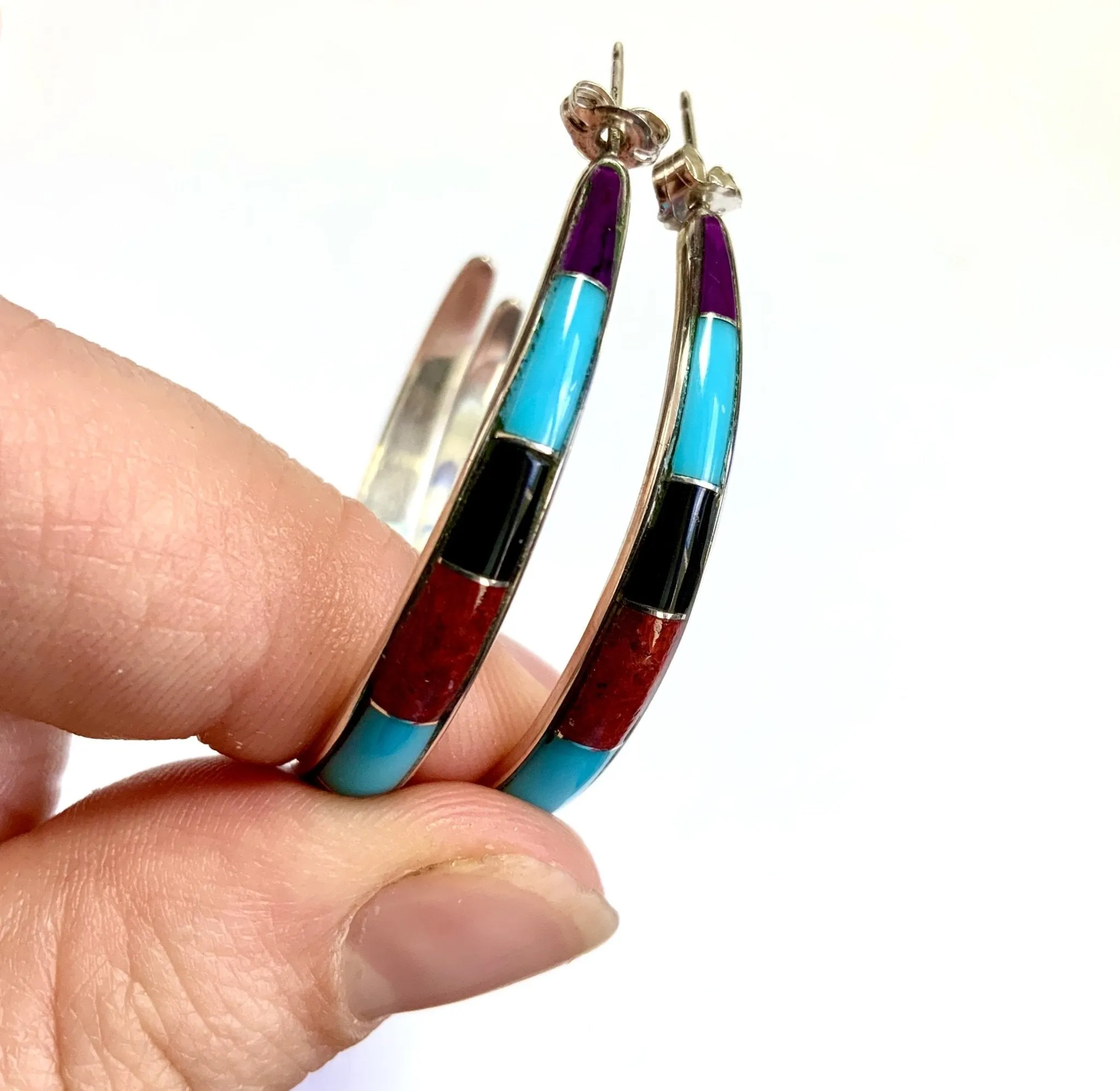 Desert Heat Turquoise Hoop Earrings