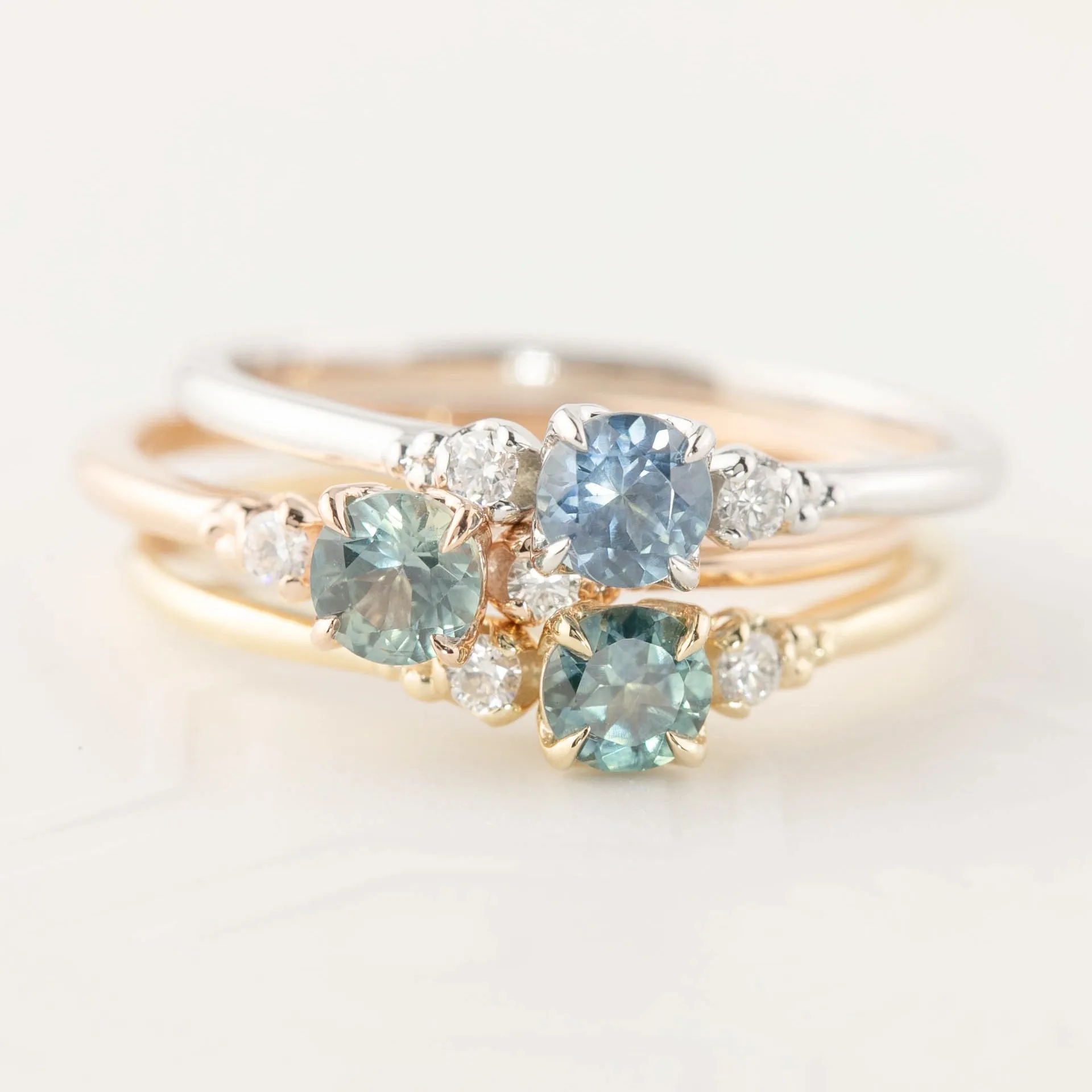 Estel Ring - 4mm 0.35ct Montana Sapphire, 14k Rose Gold