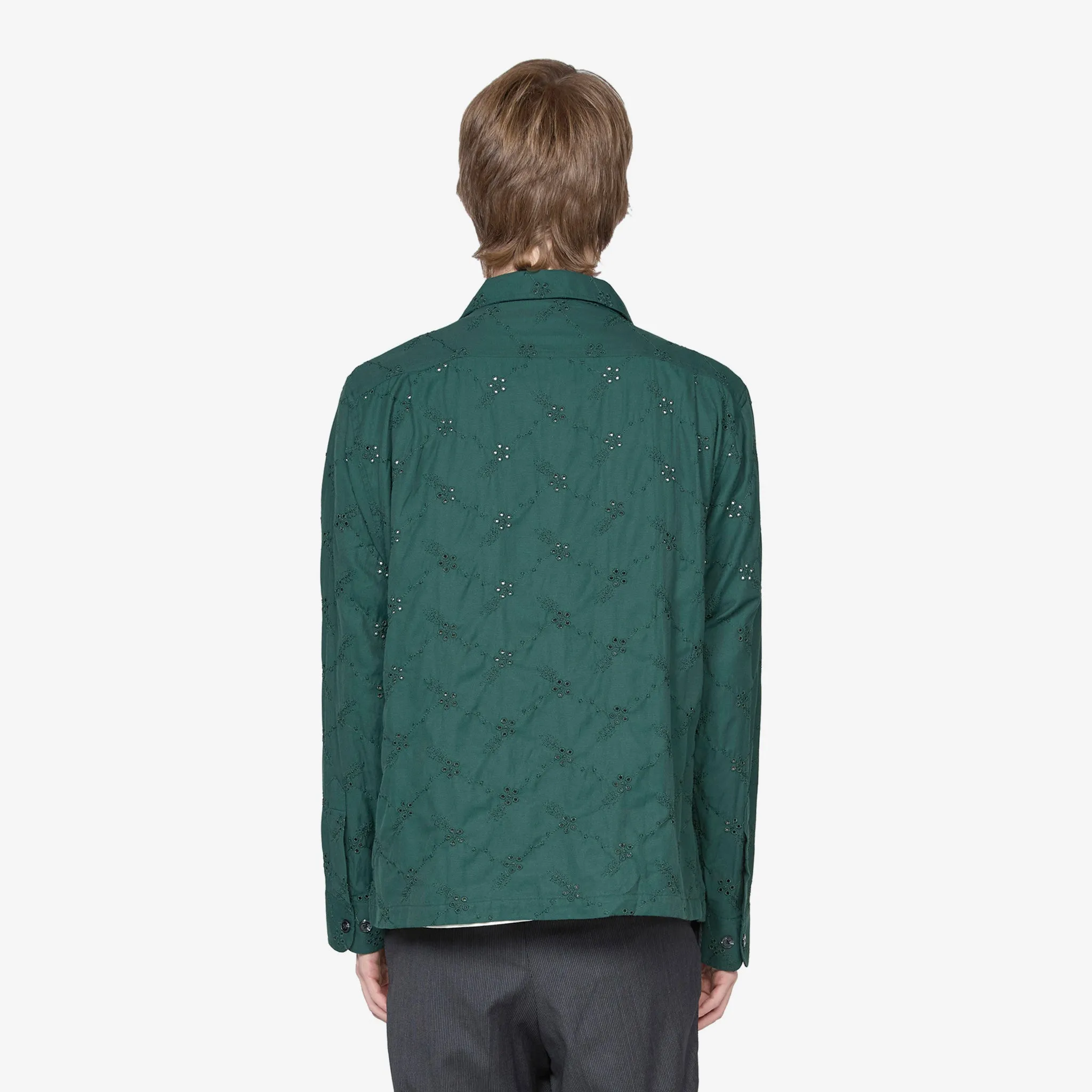 Eyelet Military Jacket Green