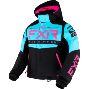 FXR Youth Helium Jacket Black/Sky Blue/Electric Pink