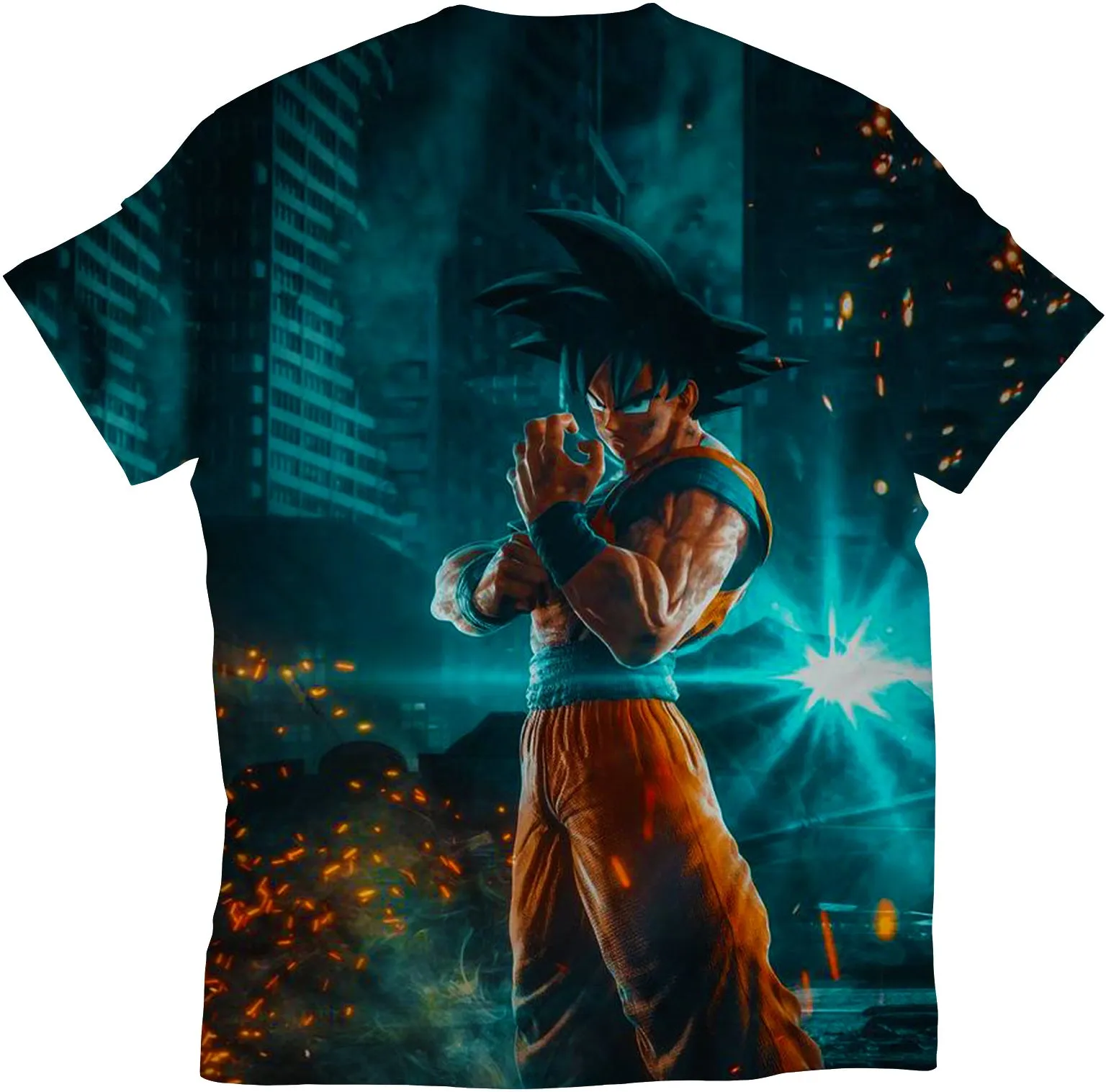 Goku in Green Neon City