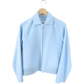 Hermes Pale Blue Cashmere Zip Jacket - FR34