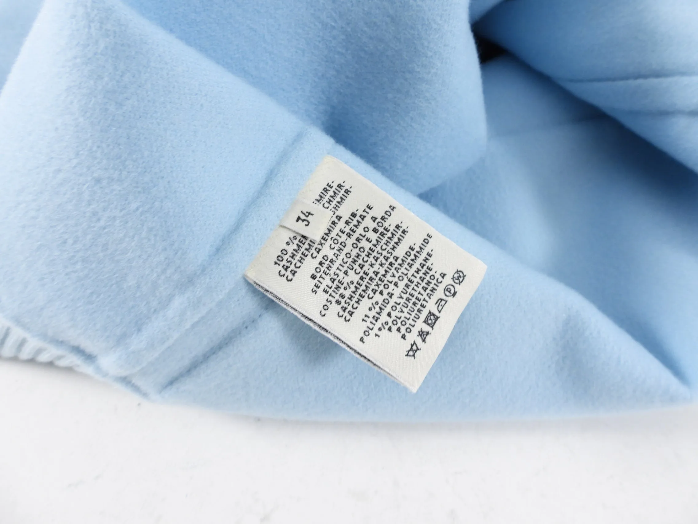 Hermes Pale Blue Cashmere Zip Jacket - FR34