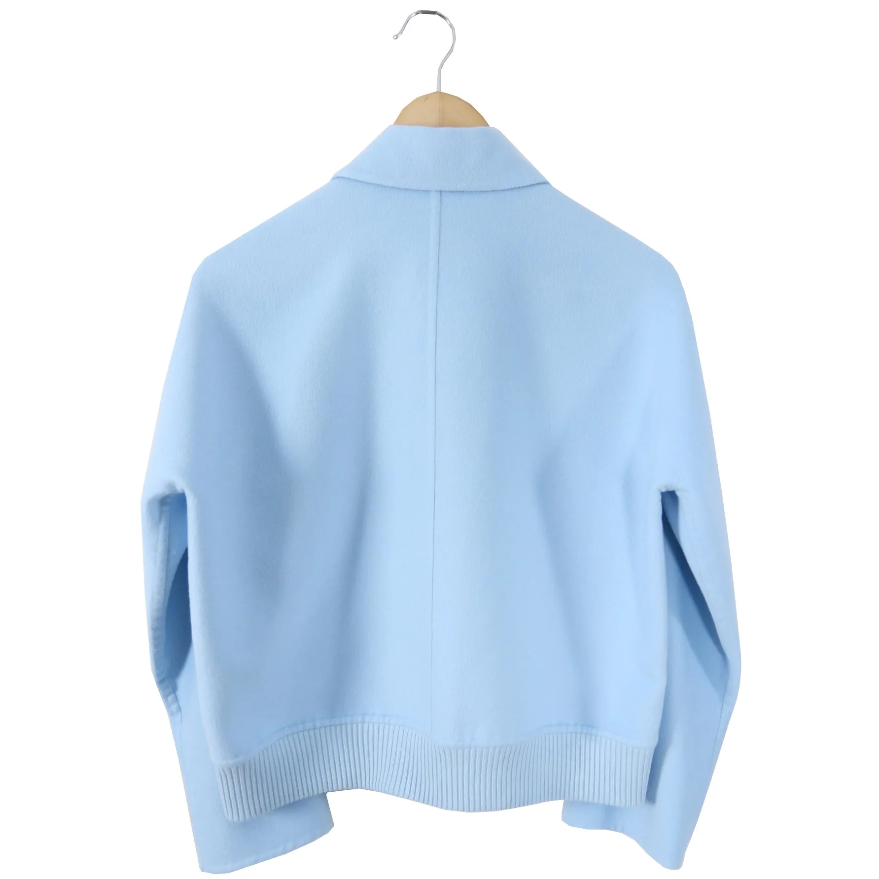 Hermes Pale Blue Cashmere Zip Jacket - FR34