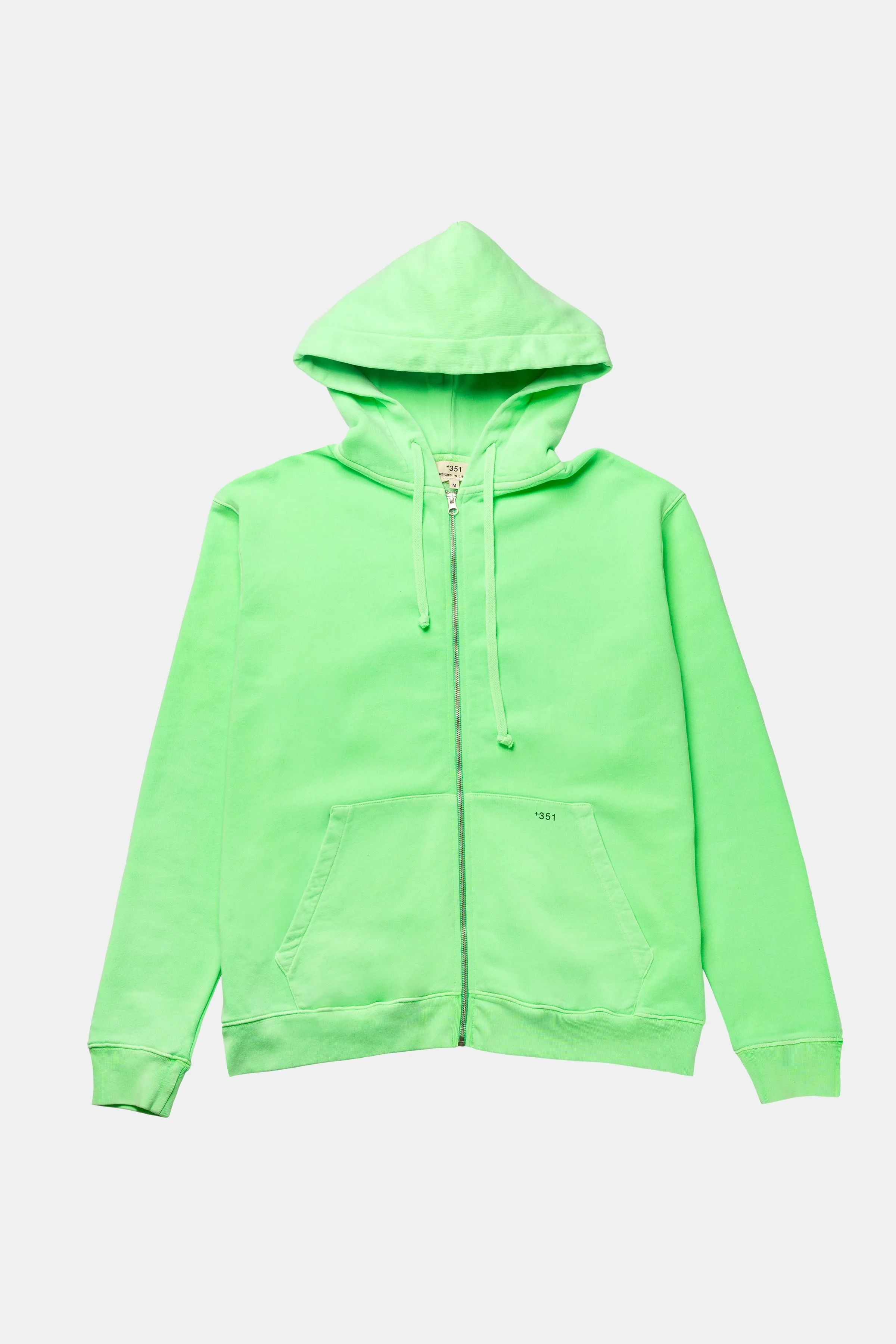 HOODIE ZIP NEON GREEN