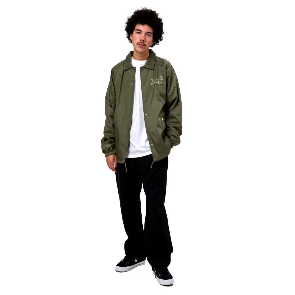 HUF DROP OUT COACHES JACKET-GREEN