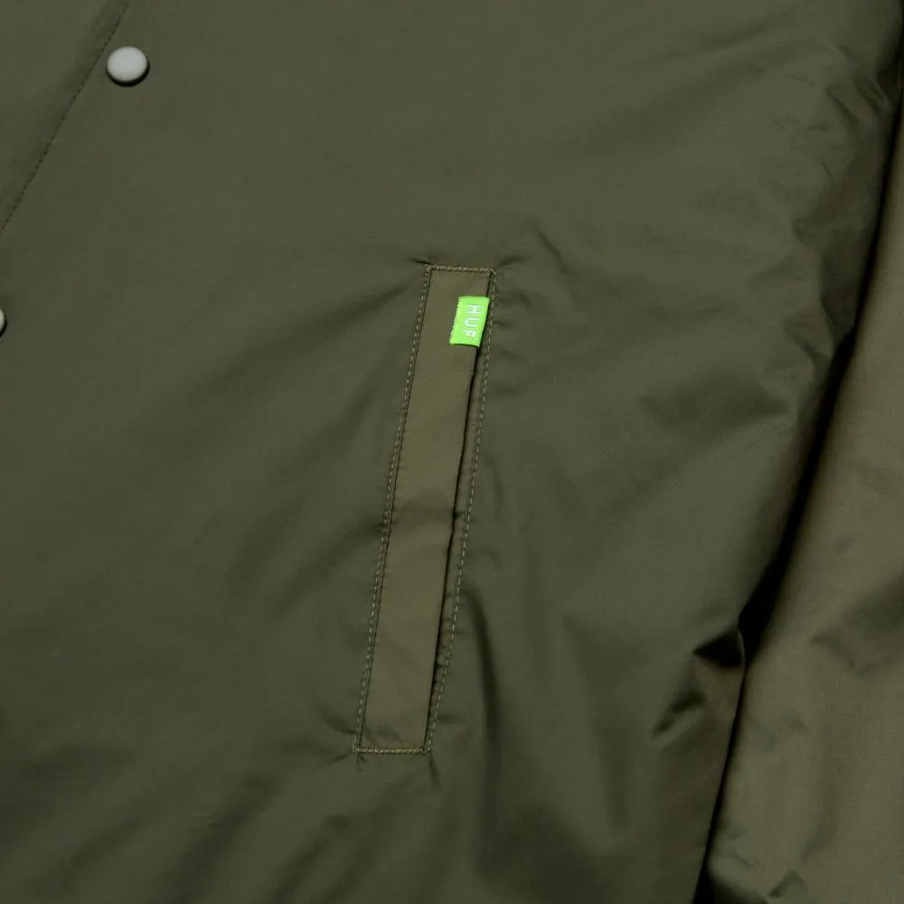 HUF DROP OUT COACHES JACKET-GREEN