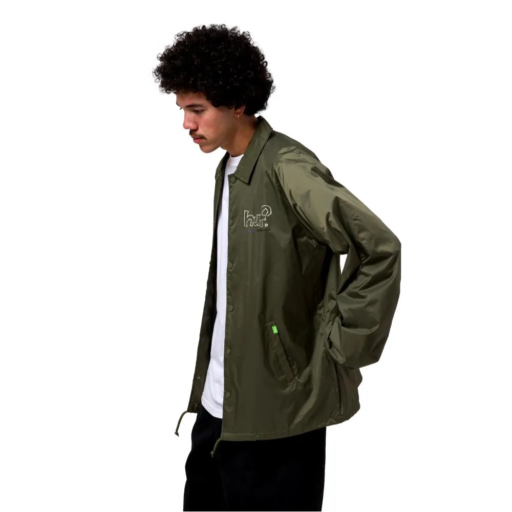 HUF DROP OUT COACHES JACKET-GREEN