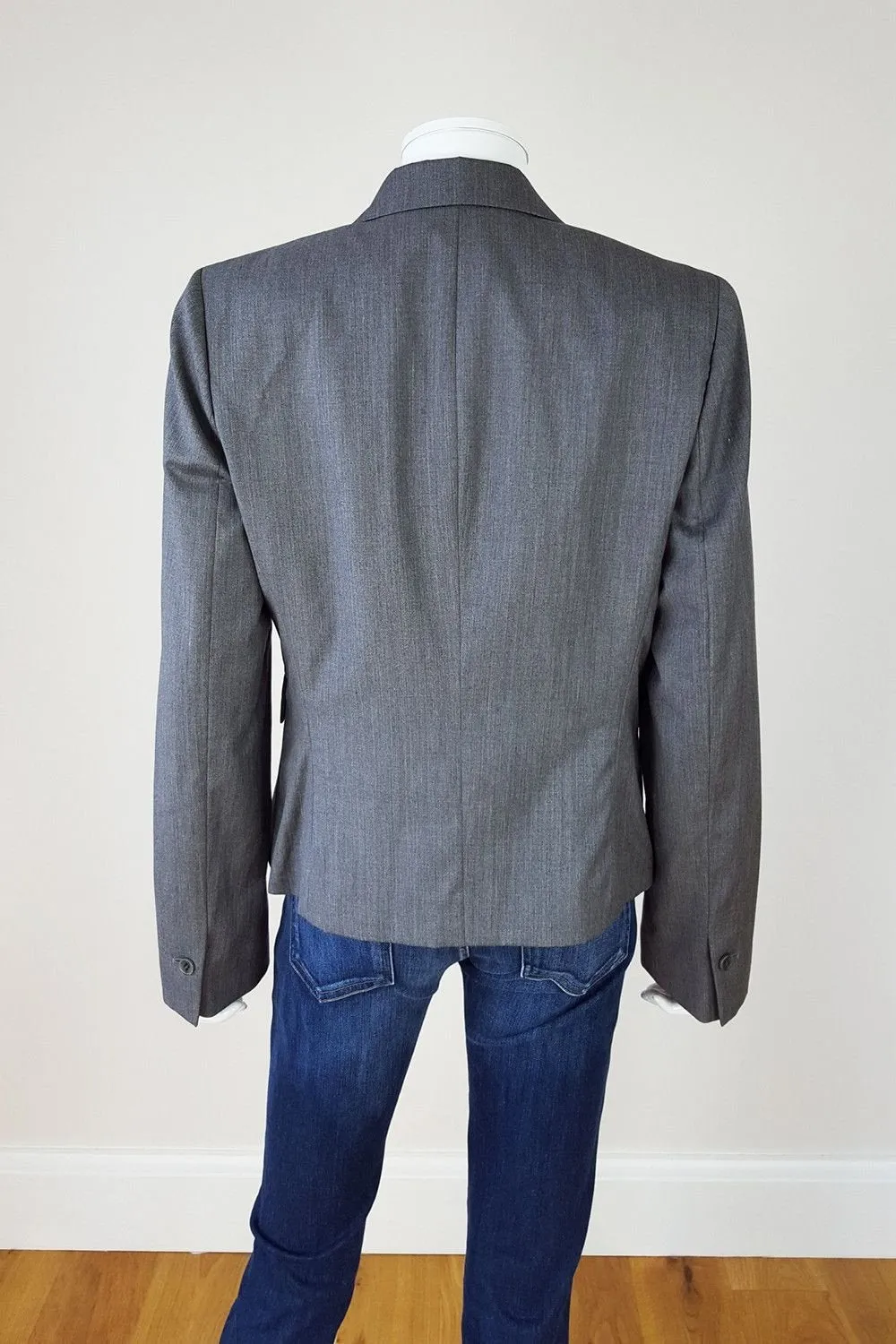 JOSEPH Grey Wool Mix Single Breasted Jacket (42)