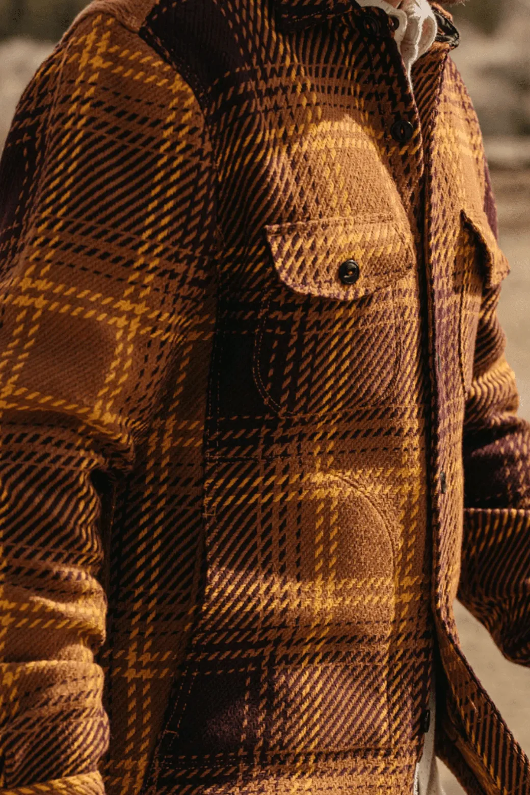 KATO - The Anvil 13oz Loose Weave Plaid - Brown