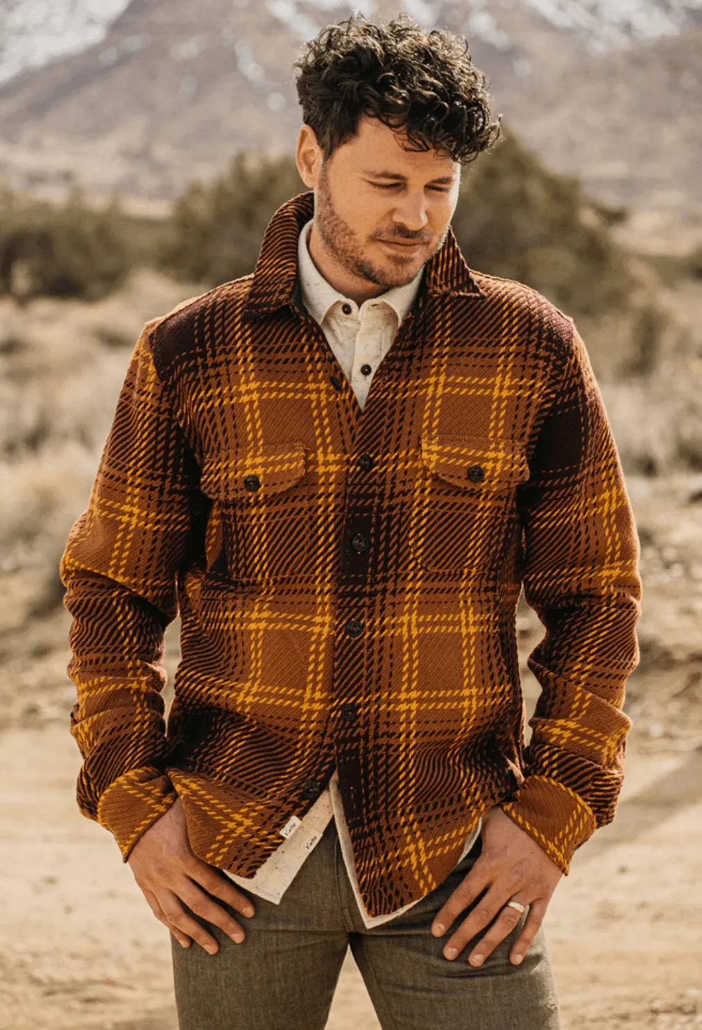 KATO - The Anvil 13oz Loose Weave Plaid - Brown