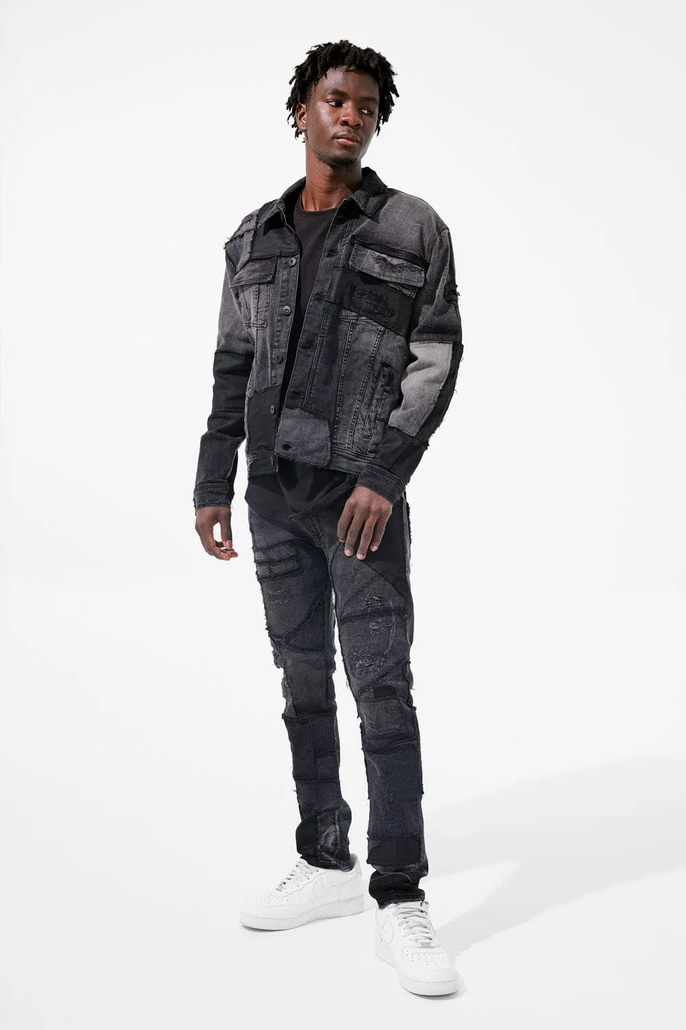 Lawless Denim Trucker Jacket (Black Shadow)