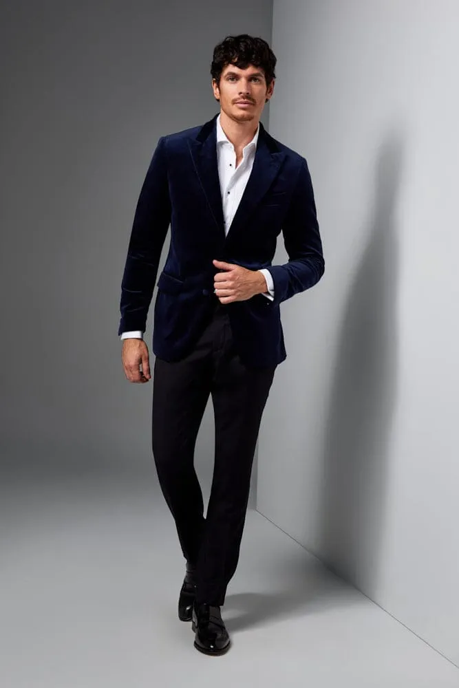 Matias Cocktail Jacket - Navy Velvet