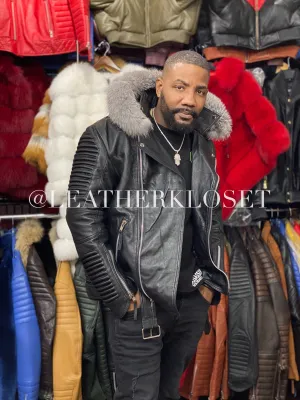 Men's Trey Biker With Fox Fur Hood