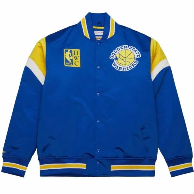 Mitchell & Ness NBA Golden State Warriors Heavyweight Satin Jacket (Royal)