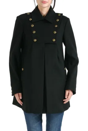 Momo Maternity Women's 'Stella' Military Style Wool Blend Coat