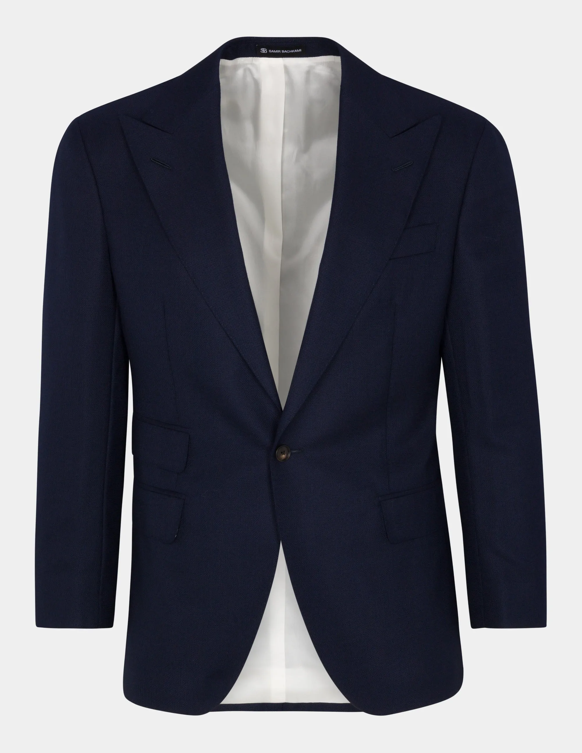 Navy Blue Single-Breasted Jacket