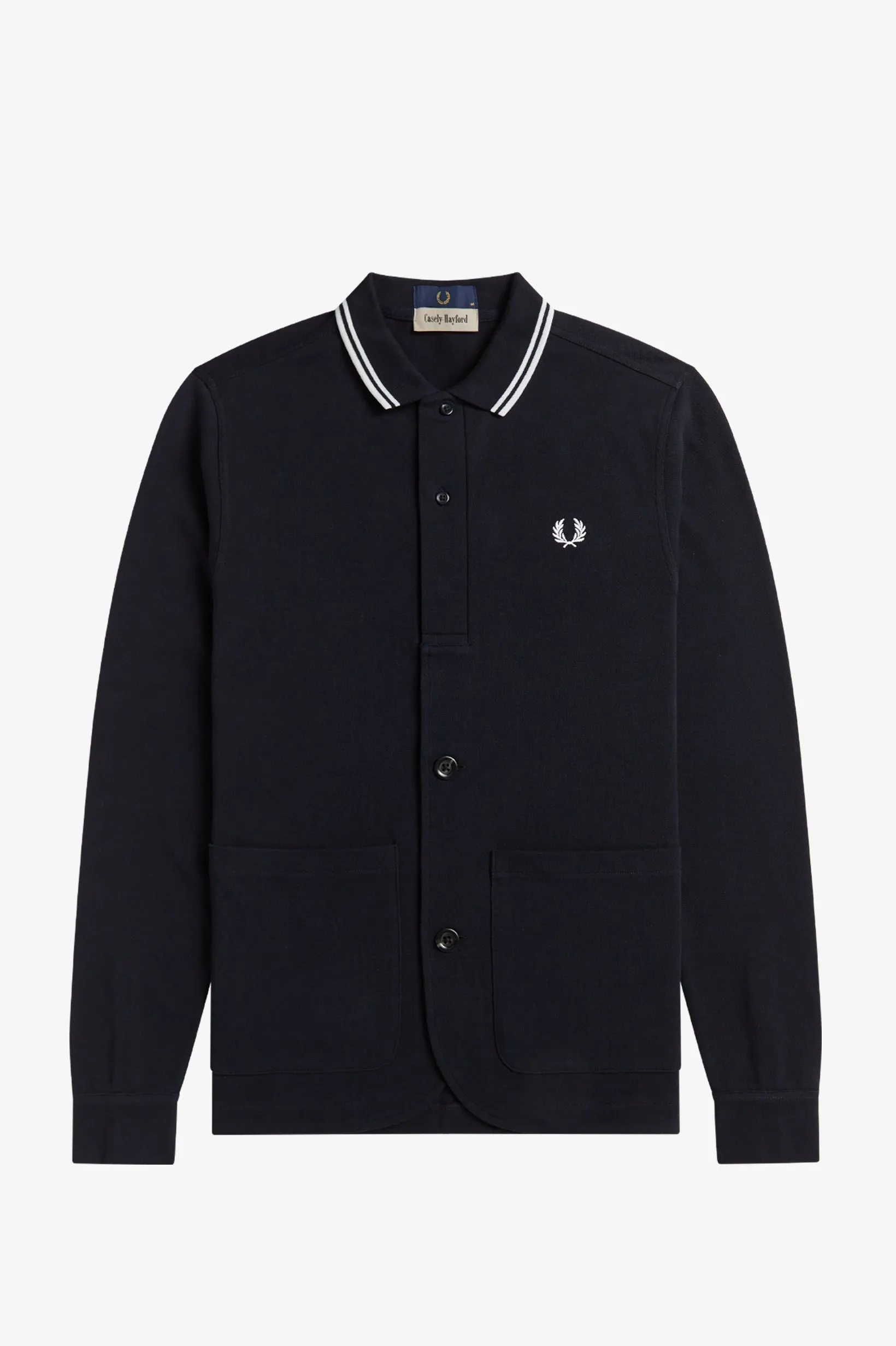 NAVY LONG SLEVE POLO SHIRT JACKET all