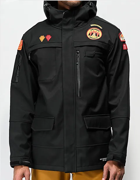 Neff Softshell snowboard jacket On My Honor 19F59001 black 