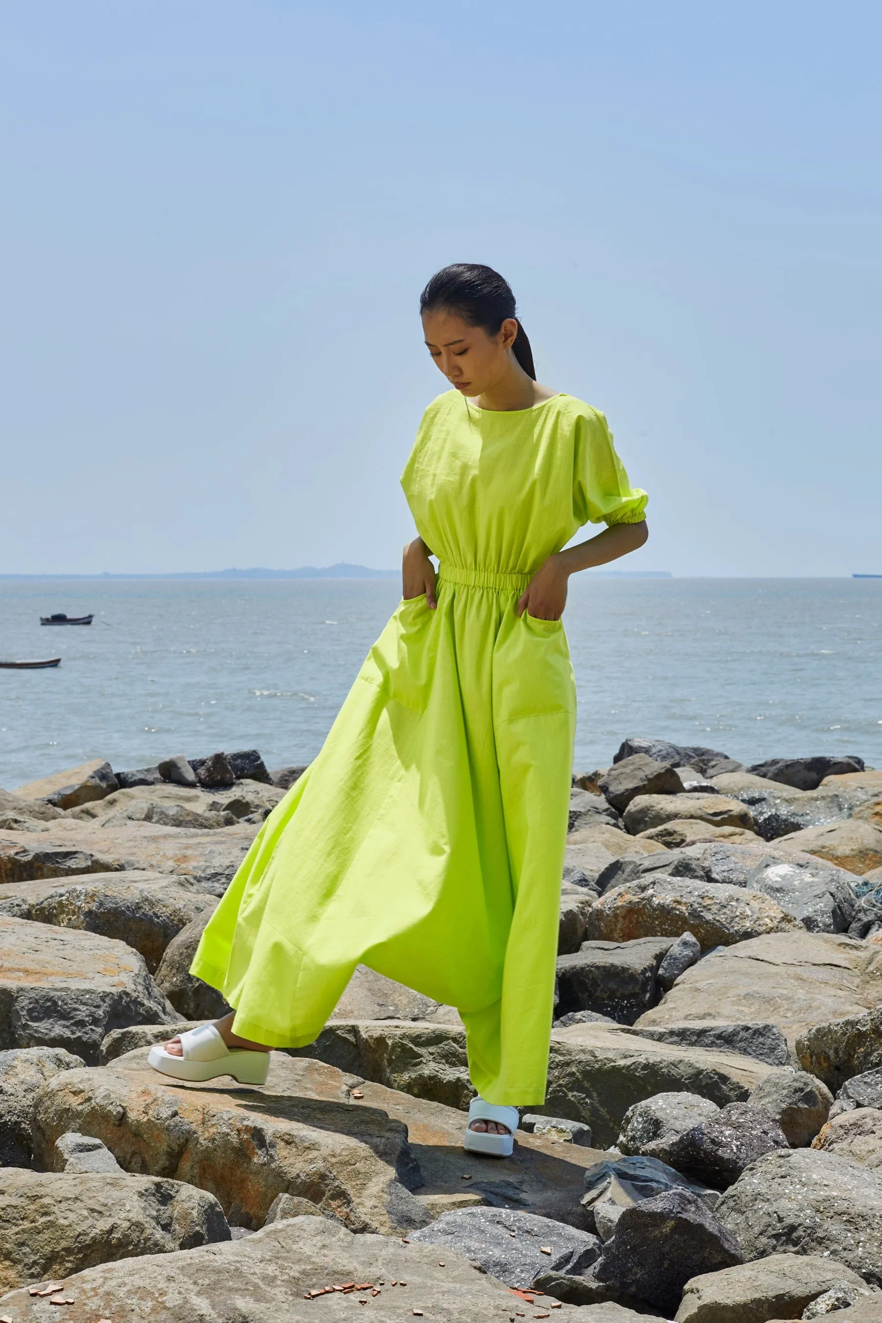 Neon Green Sphara Jumpsuit (Ready to Ship)