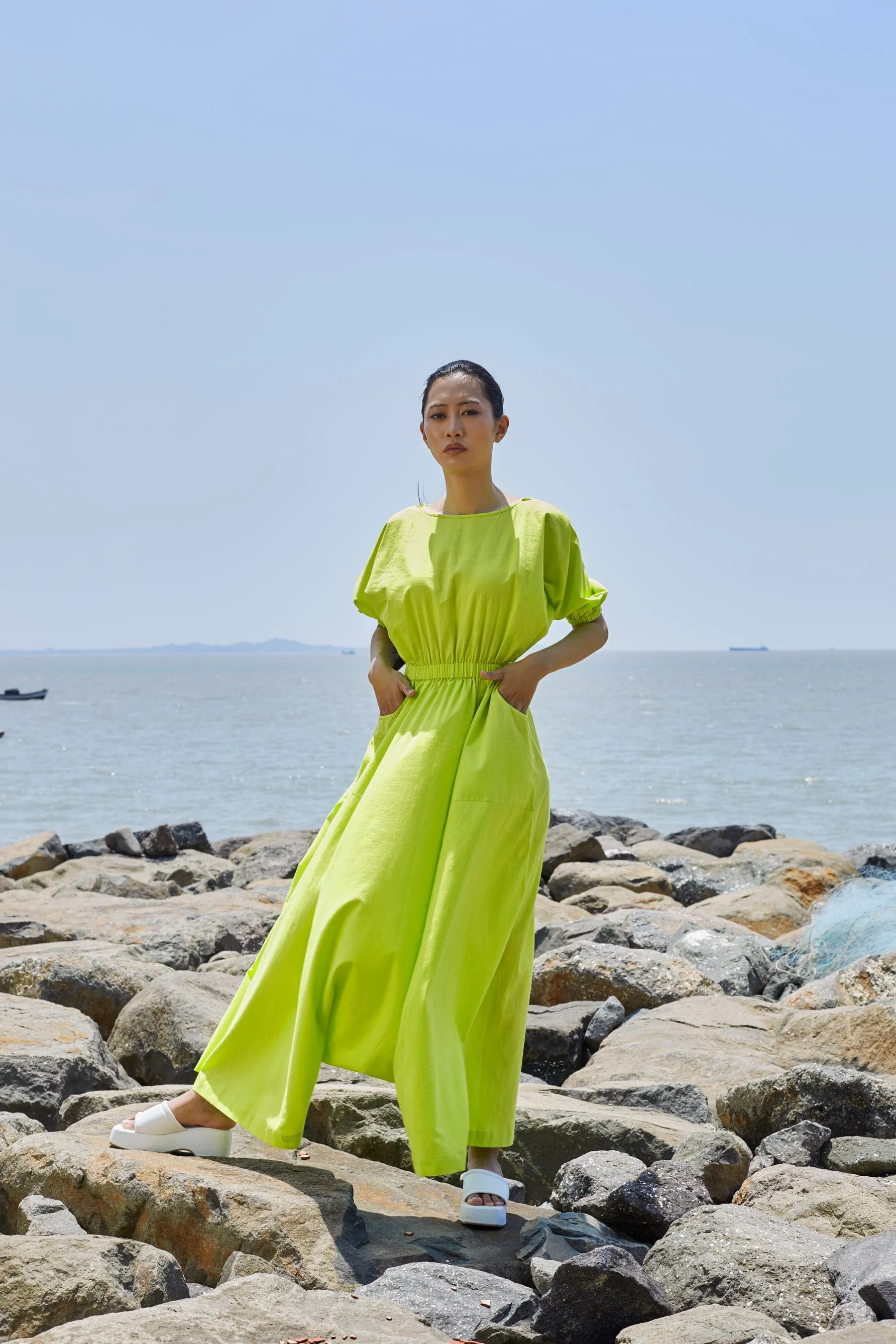 Neon Green Sphara Jumpsuit (Ready to Ship)