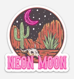 Neon Moon Sticker