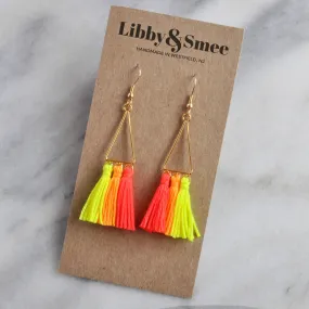 Neon Tassel Earrings