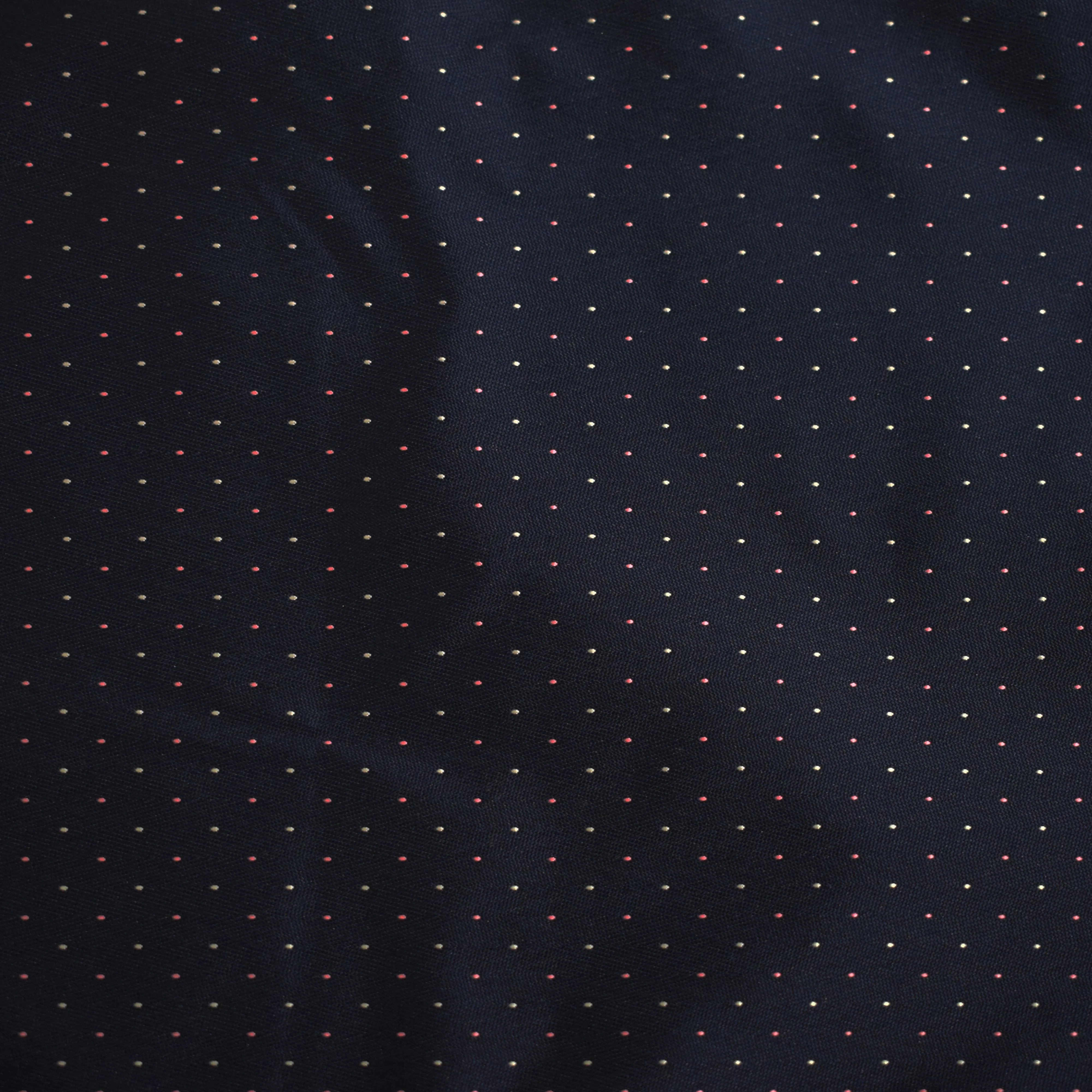 Pocket Square - Navy Pink Micro Polkadot