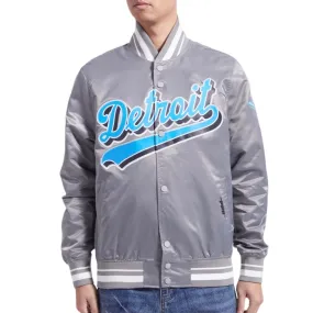 Pro Standard Detroit Lions Script Tail Satin Jacket (Gray) FDL6410252-GRY