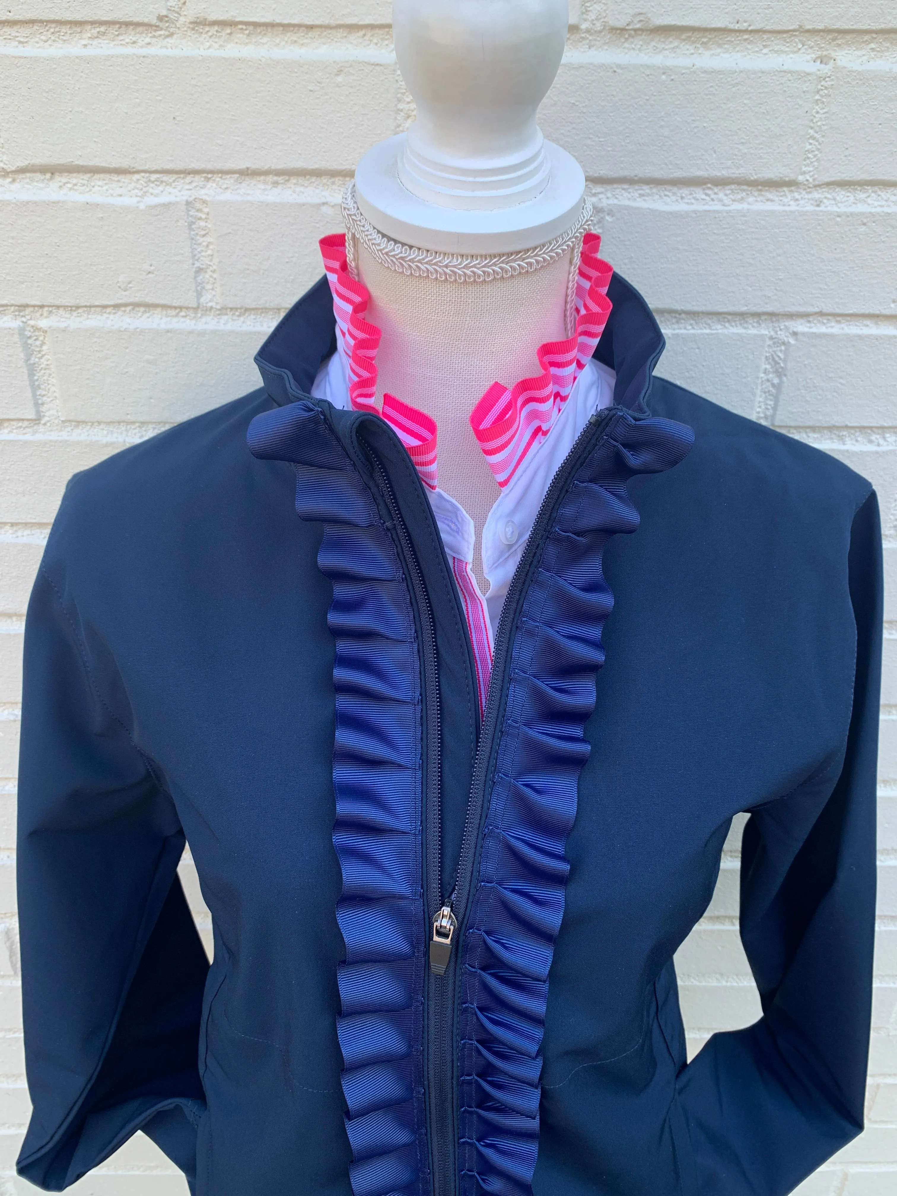 Sailor Soft Shell Jacket - Navy w Navy Ruffle Ribbon (SLR04)