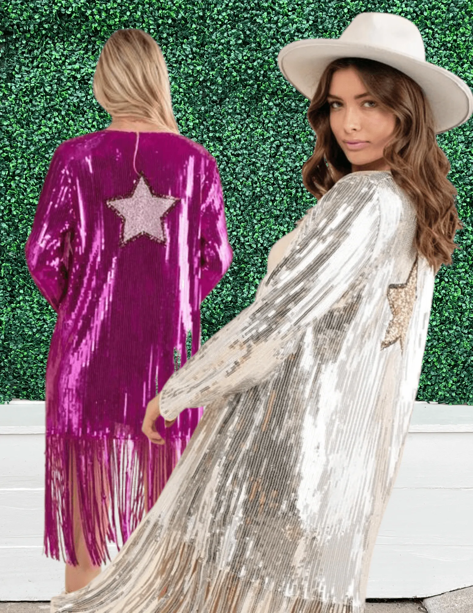 Sequin Fringe Star Jacket