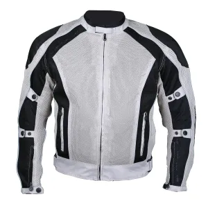 SILVER SUMMER JOY MESH MOTORCYCLE JACKET